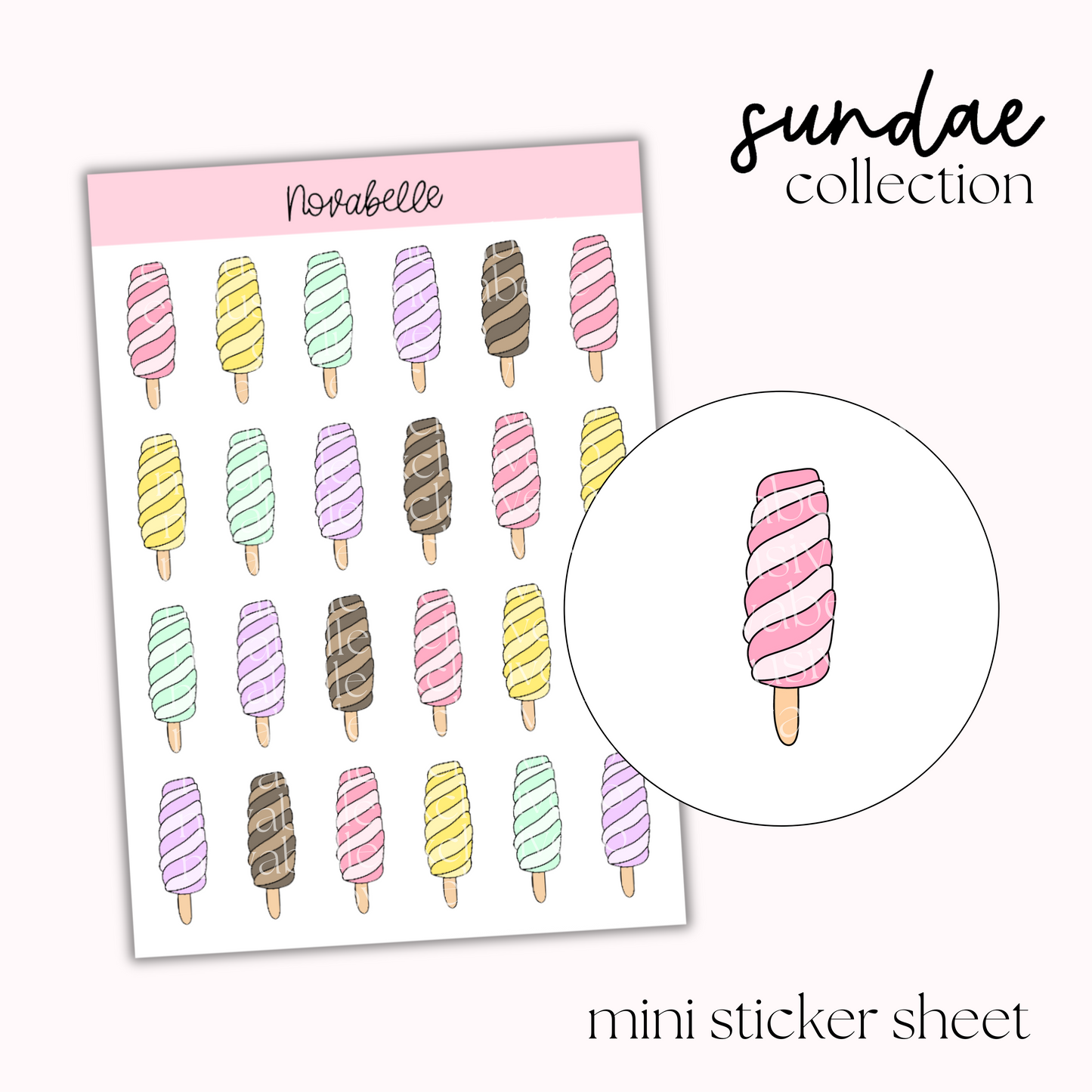 Ice Lolly Sticker Sheet