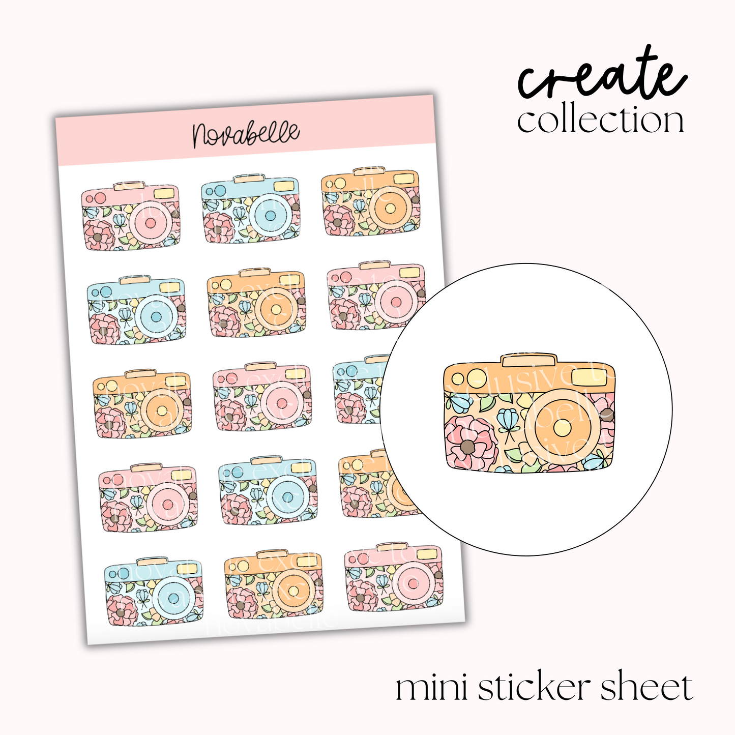 Cameras Mini Sticker Sheet