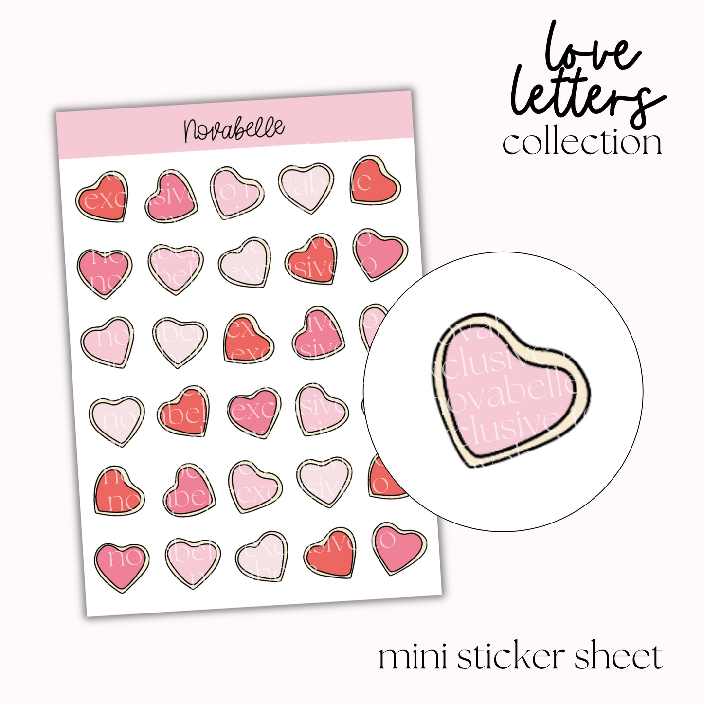 Heart Cookies Sticker Sheet
