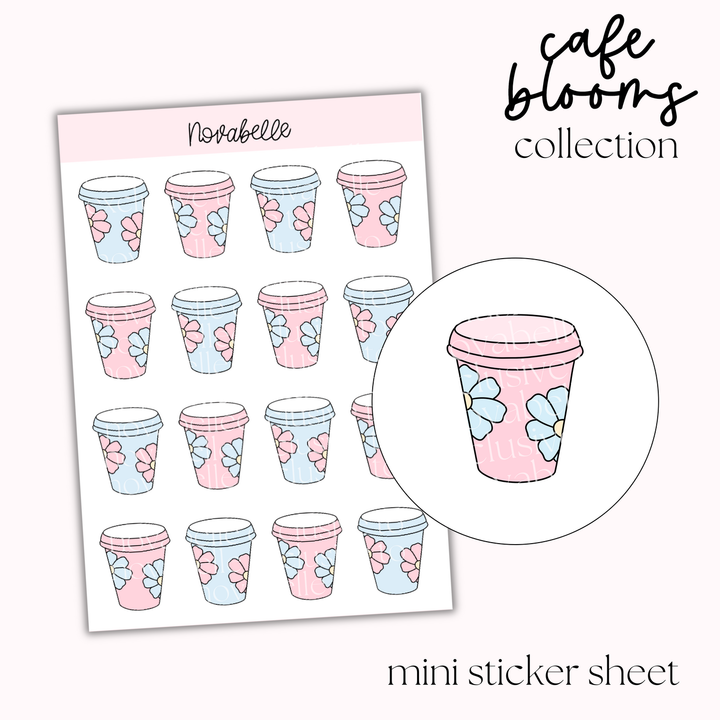Coffee Cups Sticker Sheet
