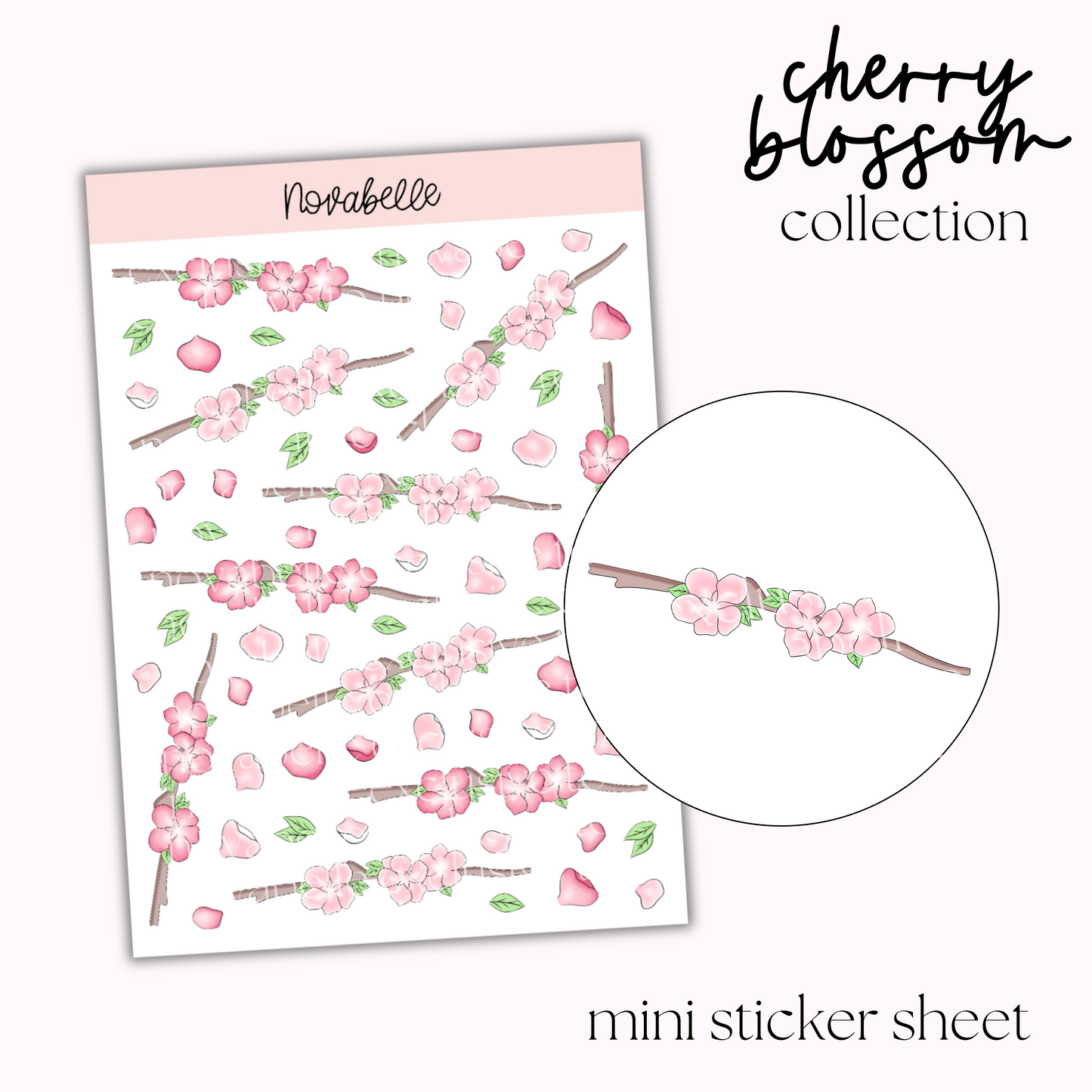 Cherry Blossom Branch Mini Sticker Sheet