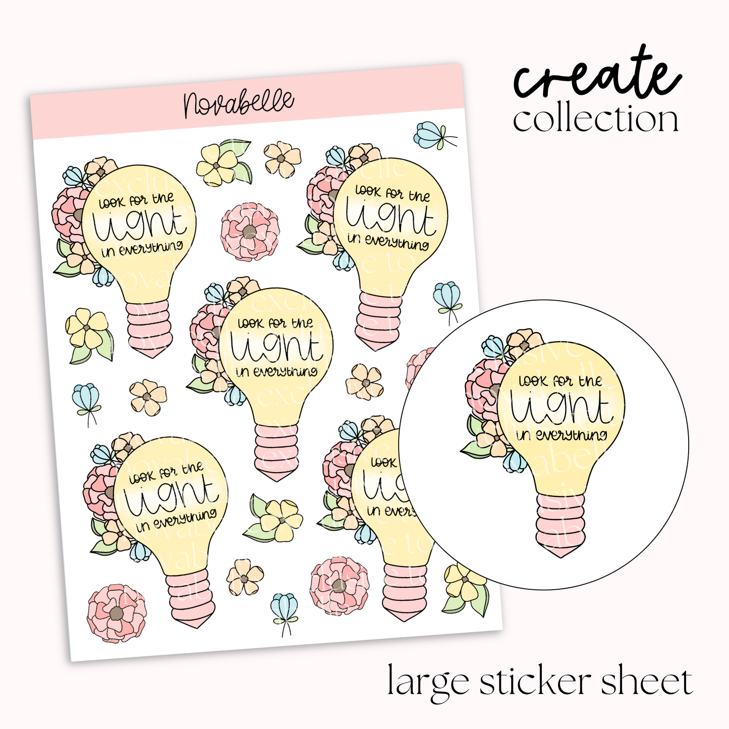 Look For The Light Sticker Sheet