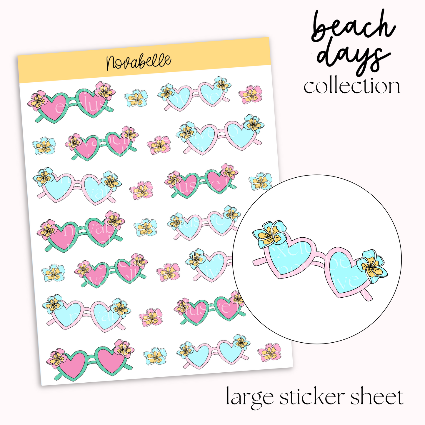 Sunglasses Sticker Sheet