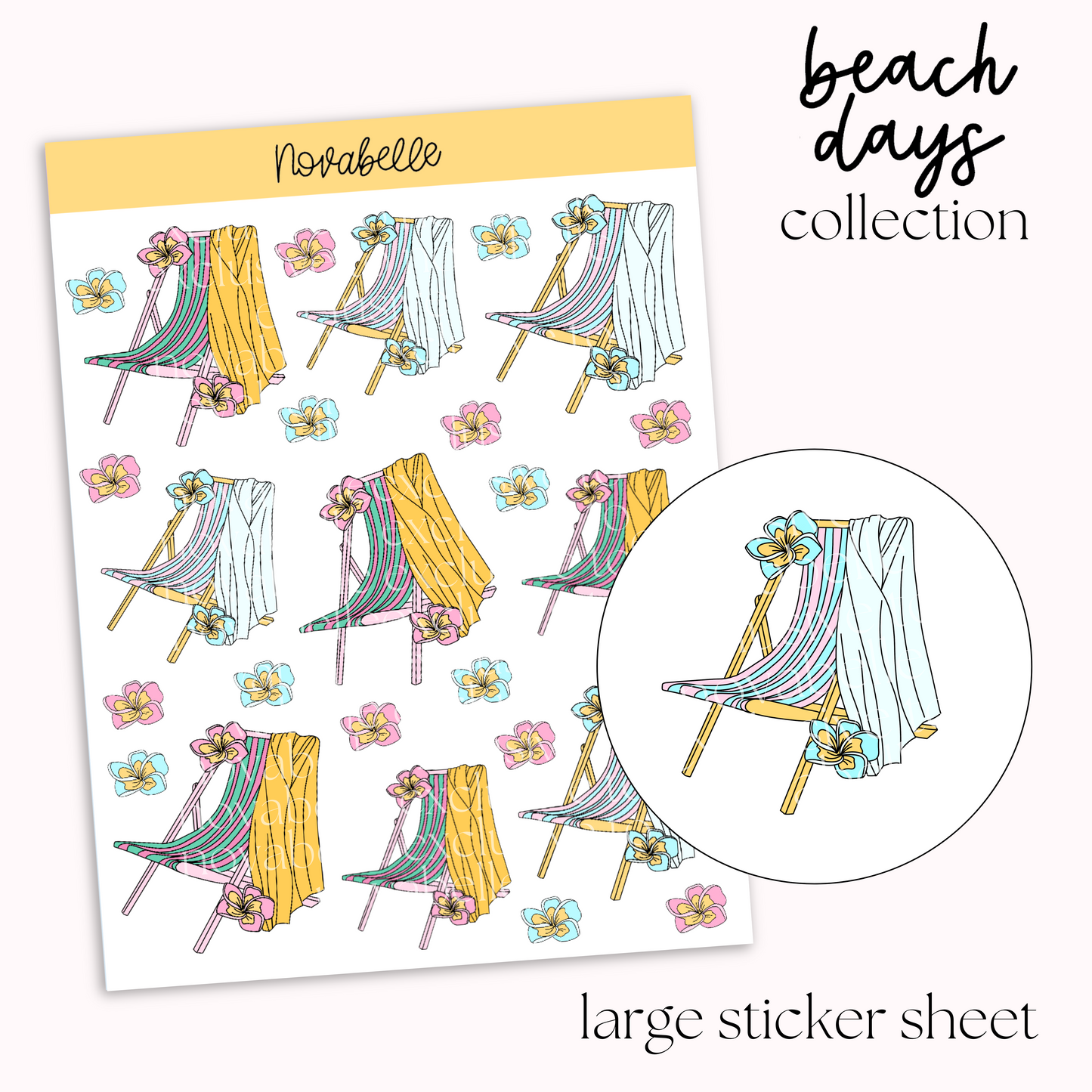 Deck Chairs Sticker Sheet