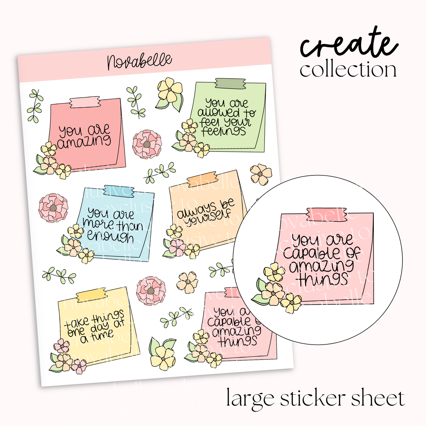 Positive Postits Sticker Sheet