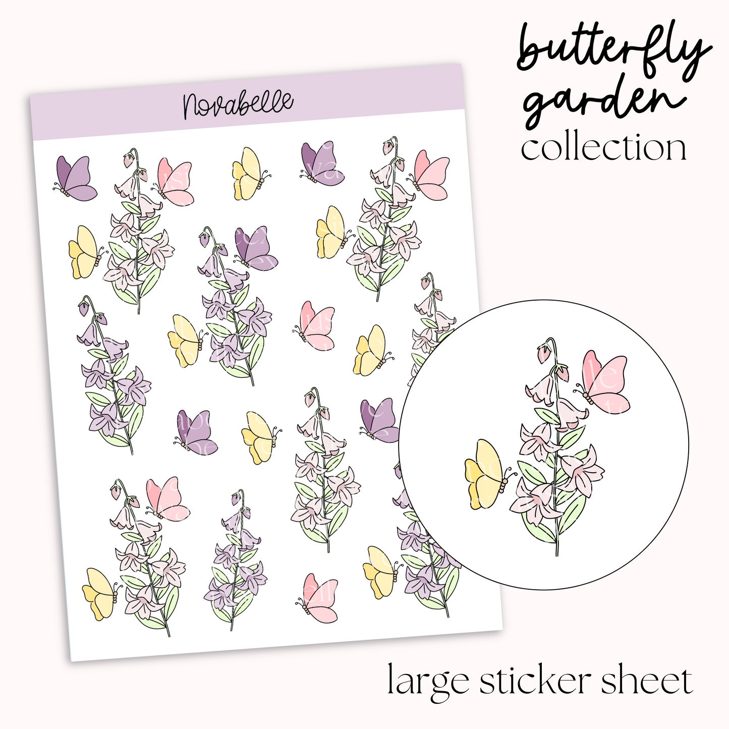 Butterfly Florals Sticker Sheet