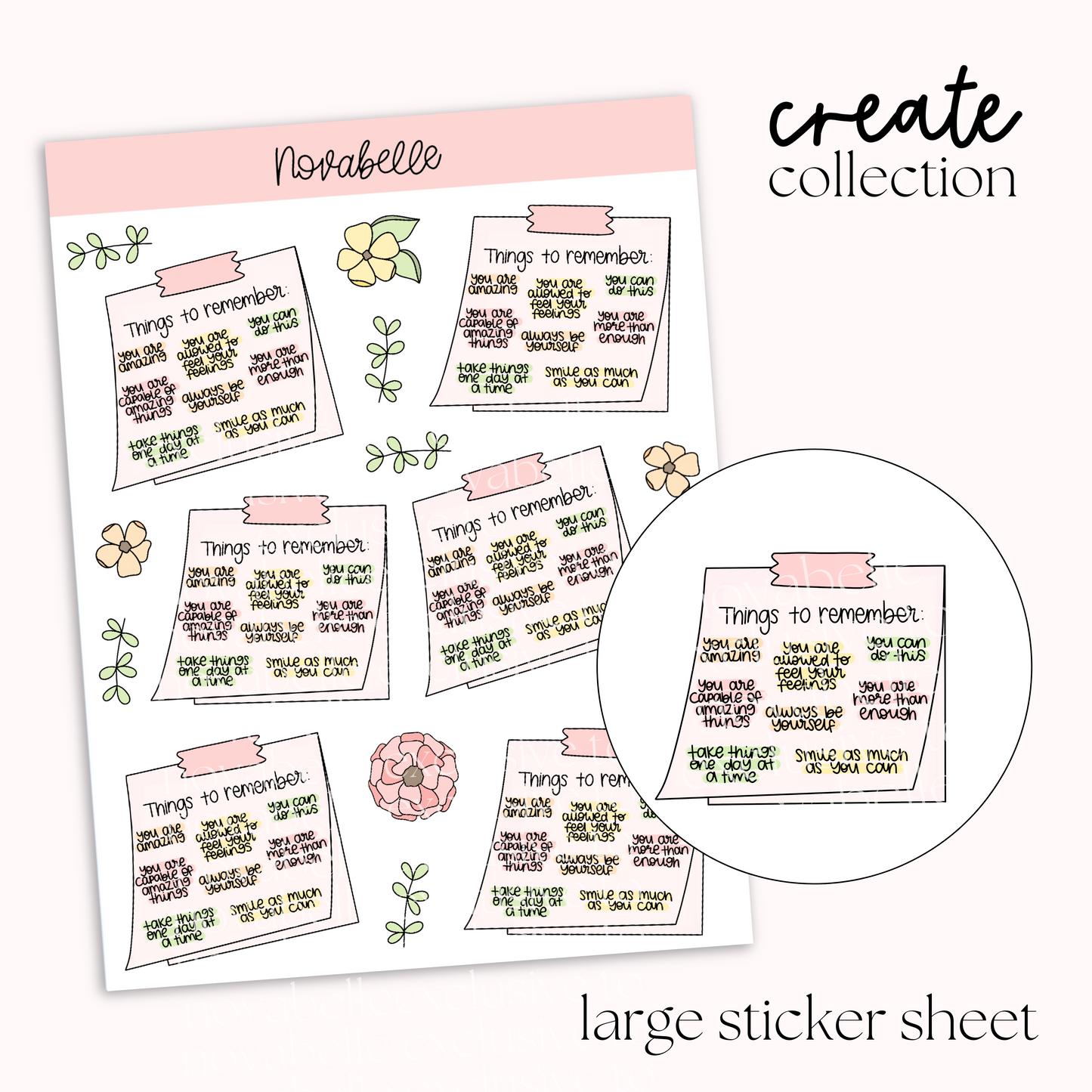 Things To Remember Sticker Sheet