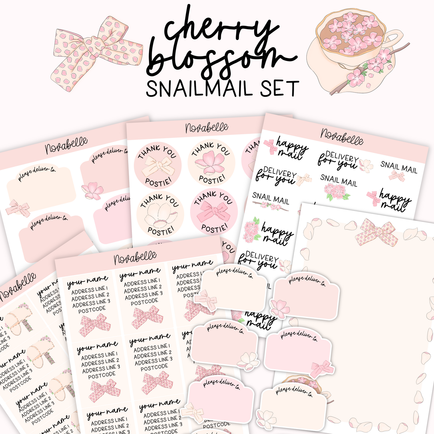 Cherry Blossom Snailmail Set