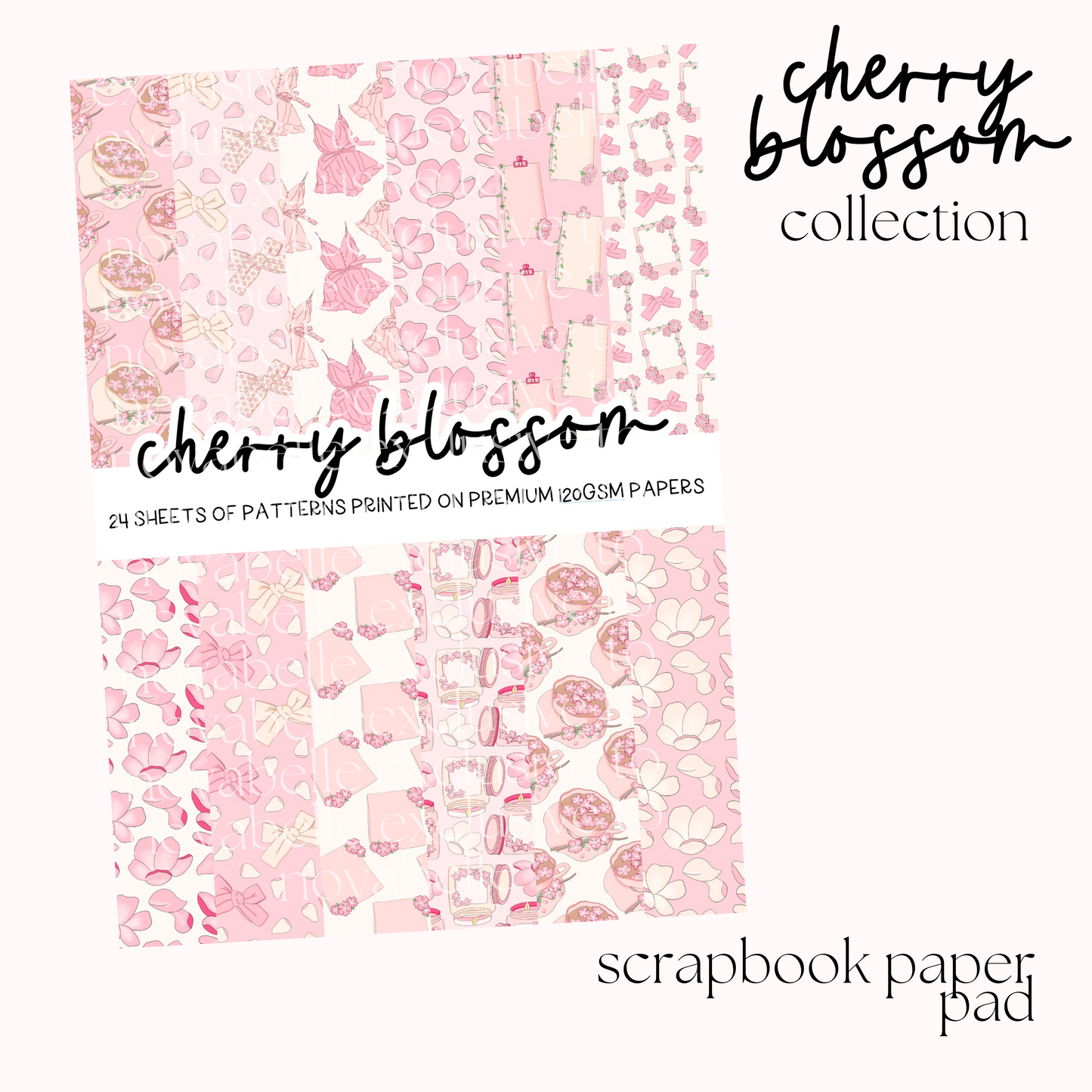 Cherry Blossom Scrapbook Paper Pad