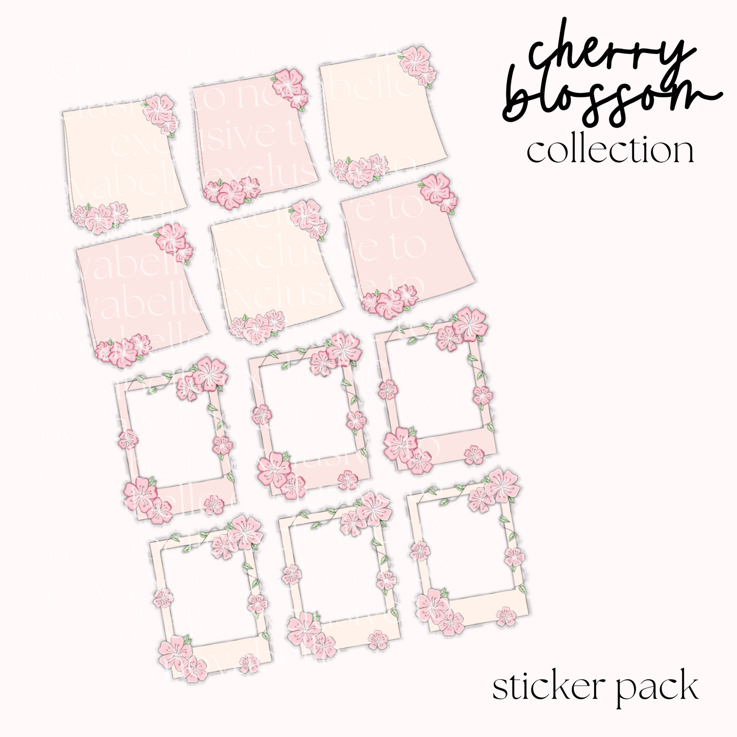 Cherry Blossom Sticker Pack (4)