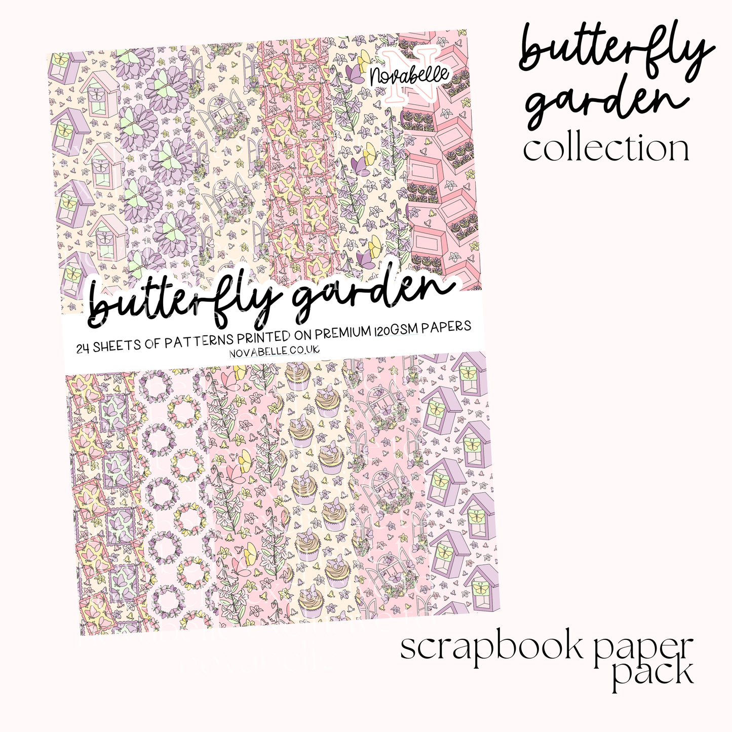 Butterfly Garden Scrapbook Paper Pack