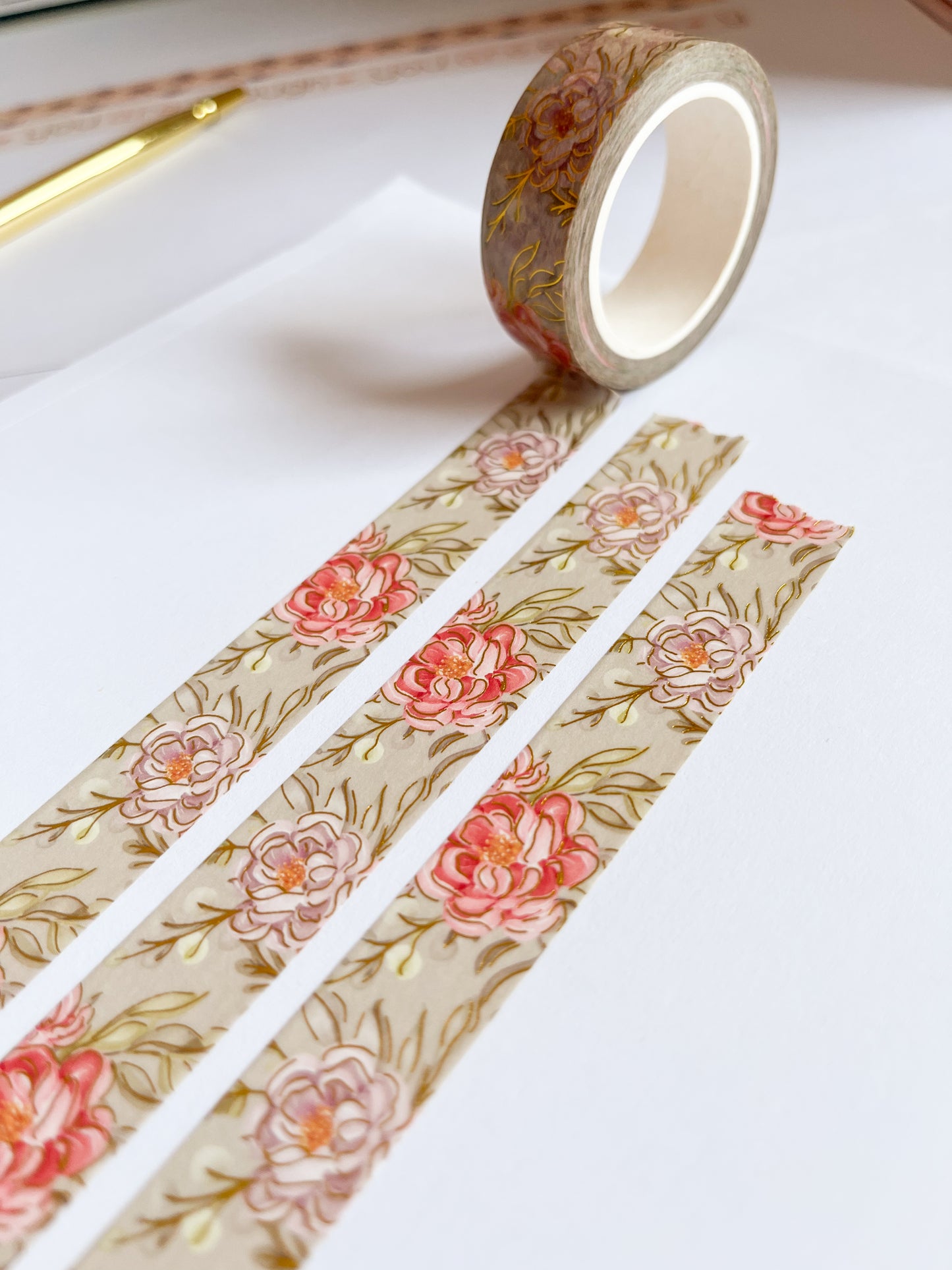 Foil Floral Washi Tape Set