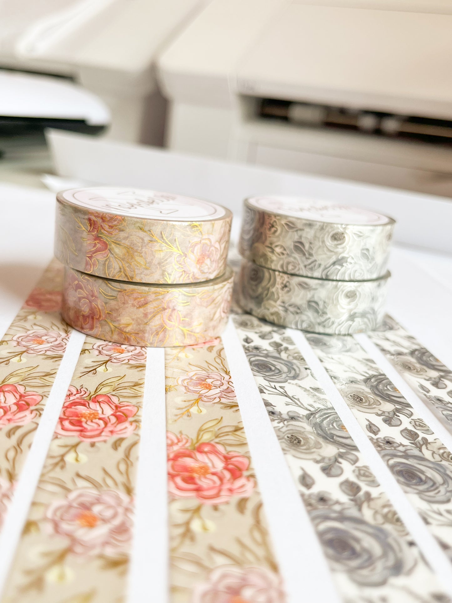 Foil Floral Washi Tape Set