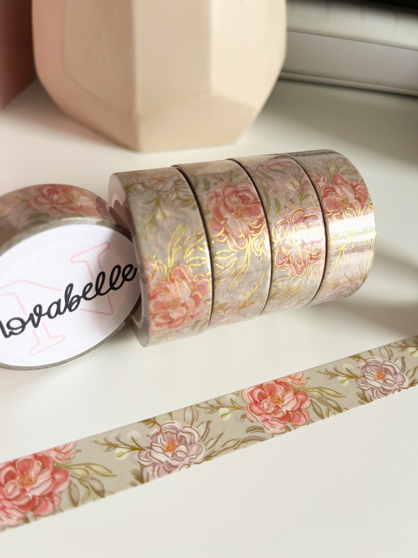 Foil Floral Washi Tape Set