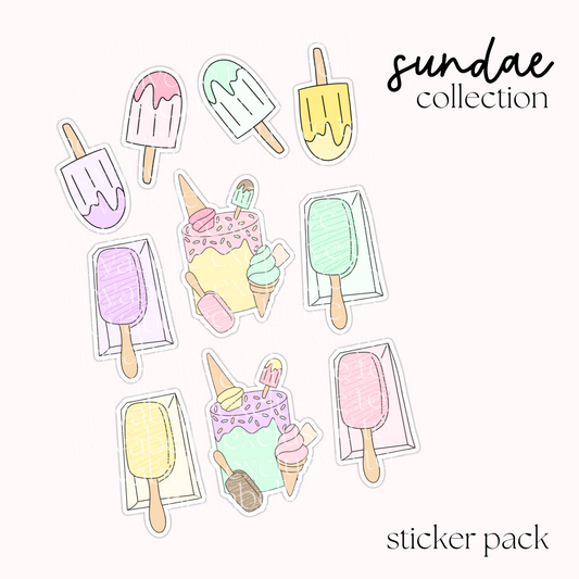 Sundae Sticker Pack (3)