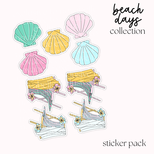 Beach Days Sticker Pack (3)