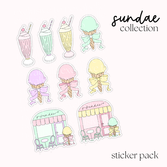 Sundae Sticker Pack (4)