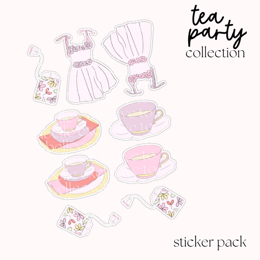 Tea Party Sticker Pack (4)