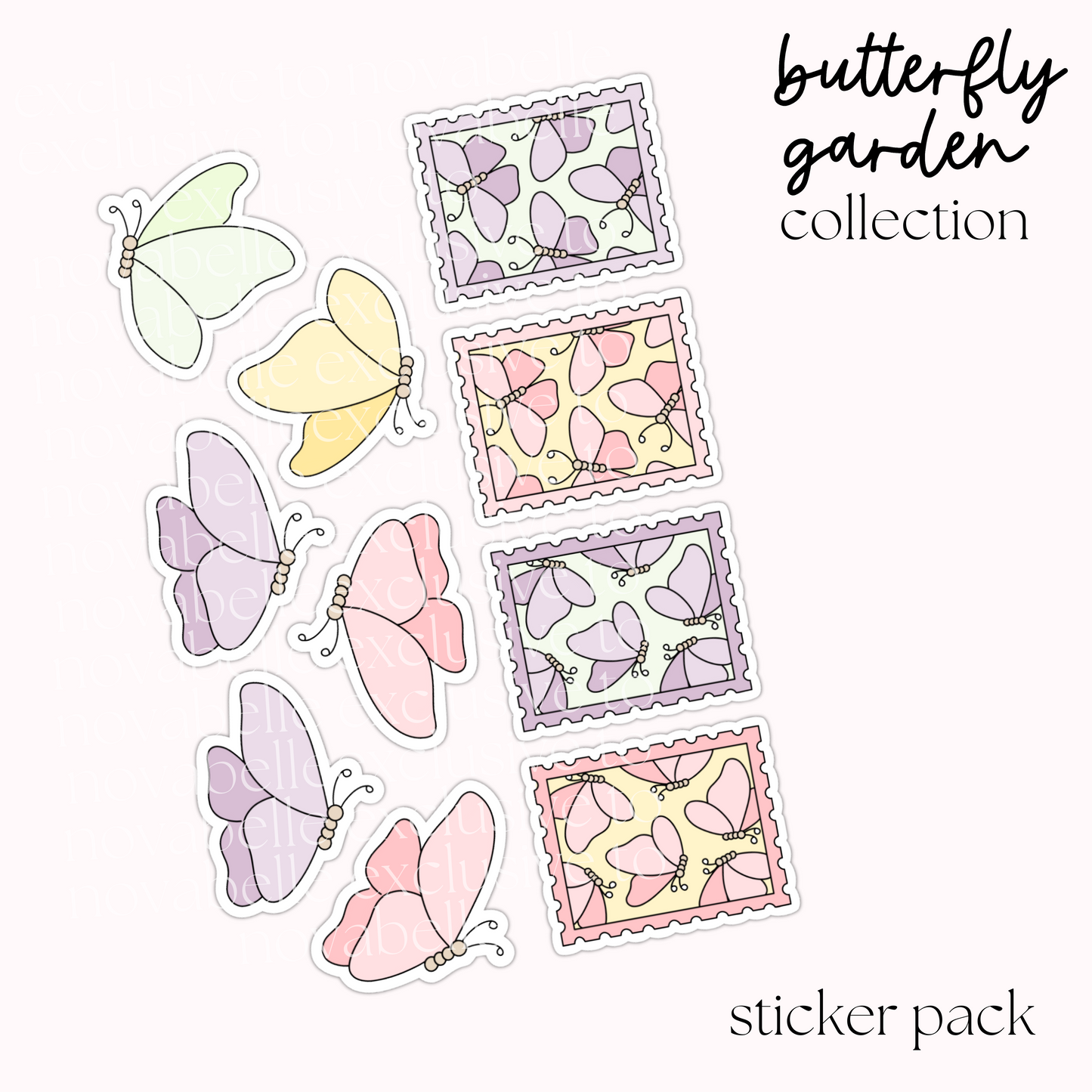 Butterfly Garden Sticker Pack (4)