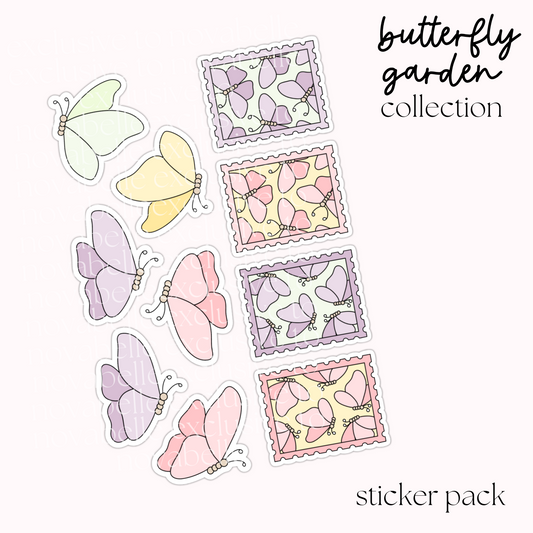Butterfly Garden Sticker Pack (4)