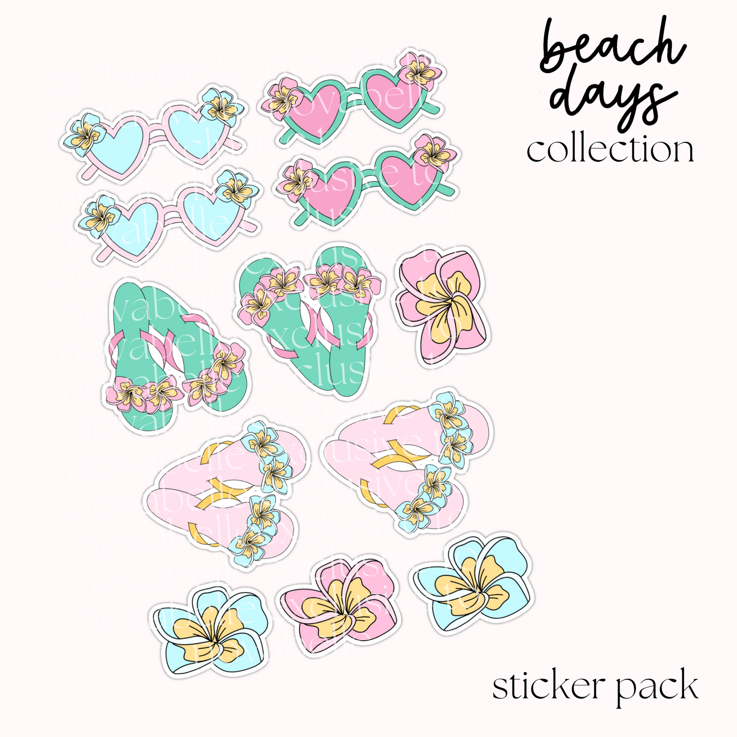 Beach Days Sticker Pack (4)