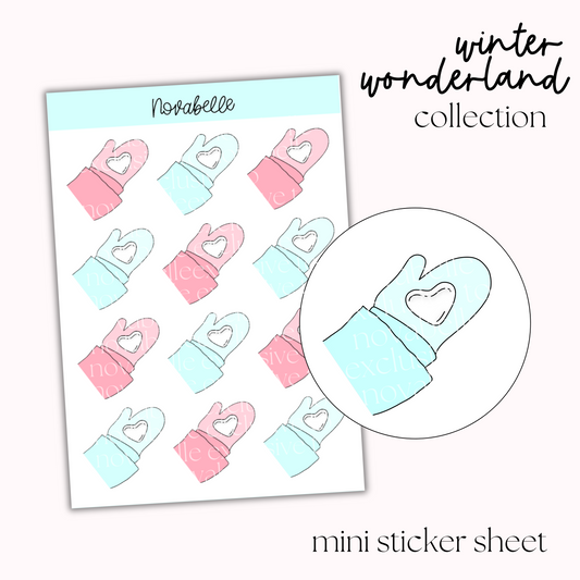 Snow Hearts Sticker Sheet