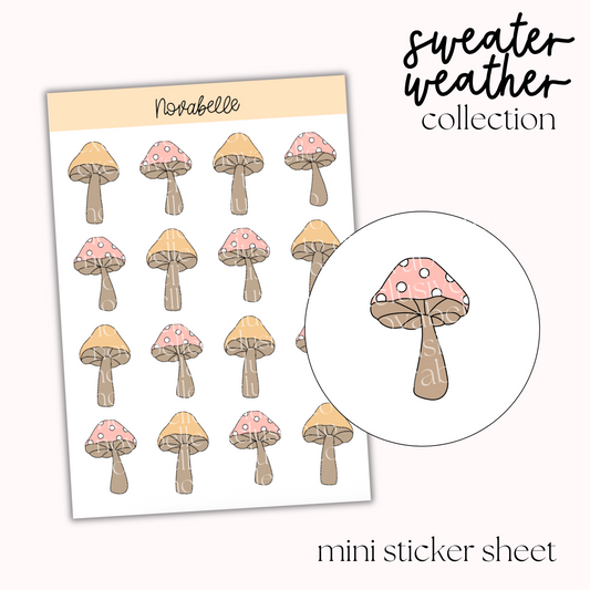 Mushrooms Sticker Sheet