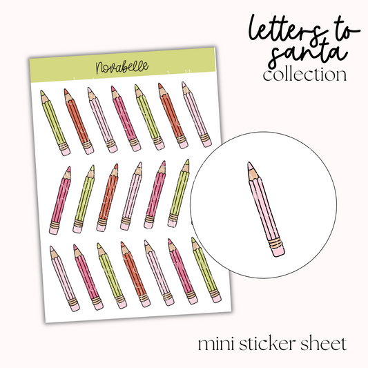 Pencils Sticker Sheet