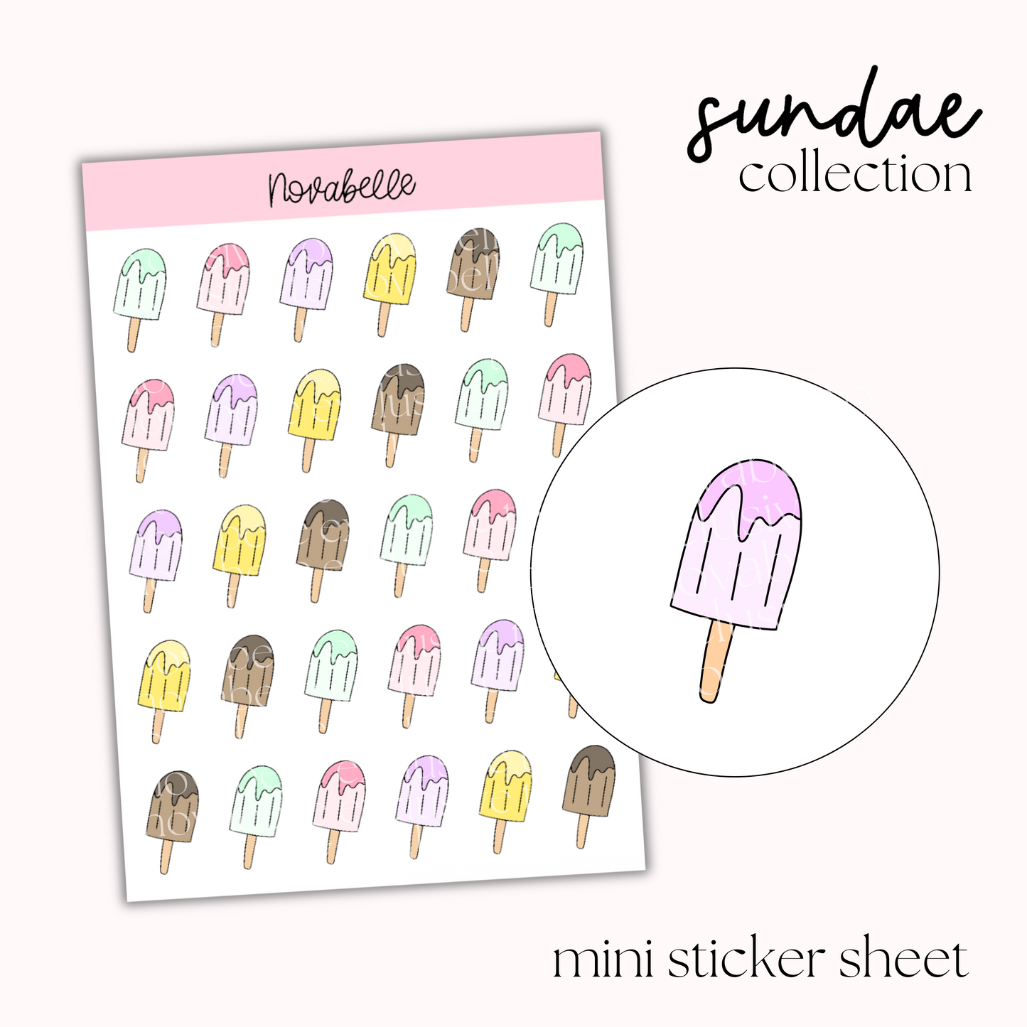 Ice Lolly Sticker Sheet