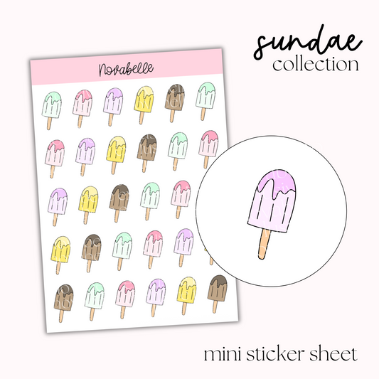 Ice Lolly Sticker Sheet