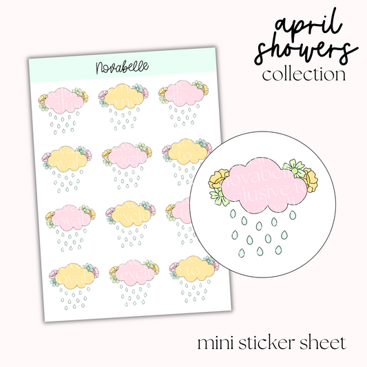 Rain Clouds Sticker Sheet
