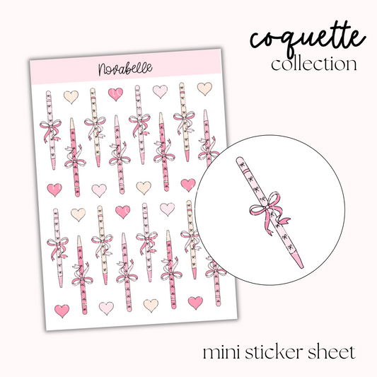 Bow Pens Sticker Sheet