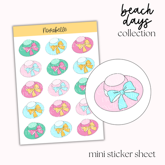 Summer Hat Sticker Sheet