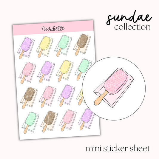 Ice Lolly Sticker Sheet