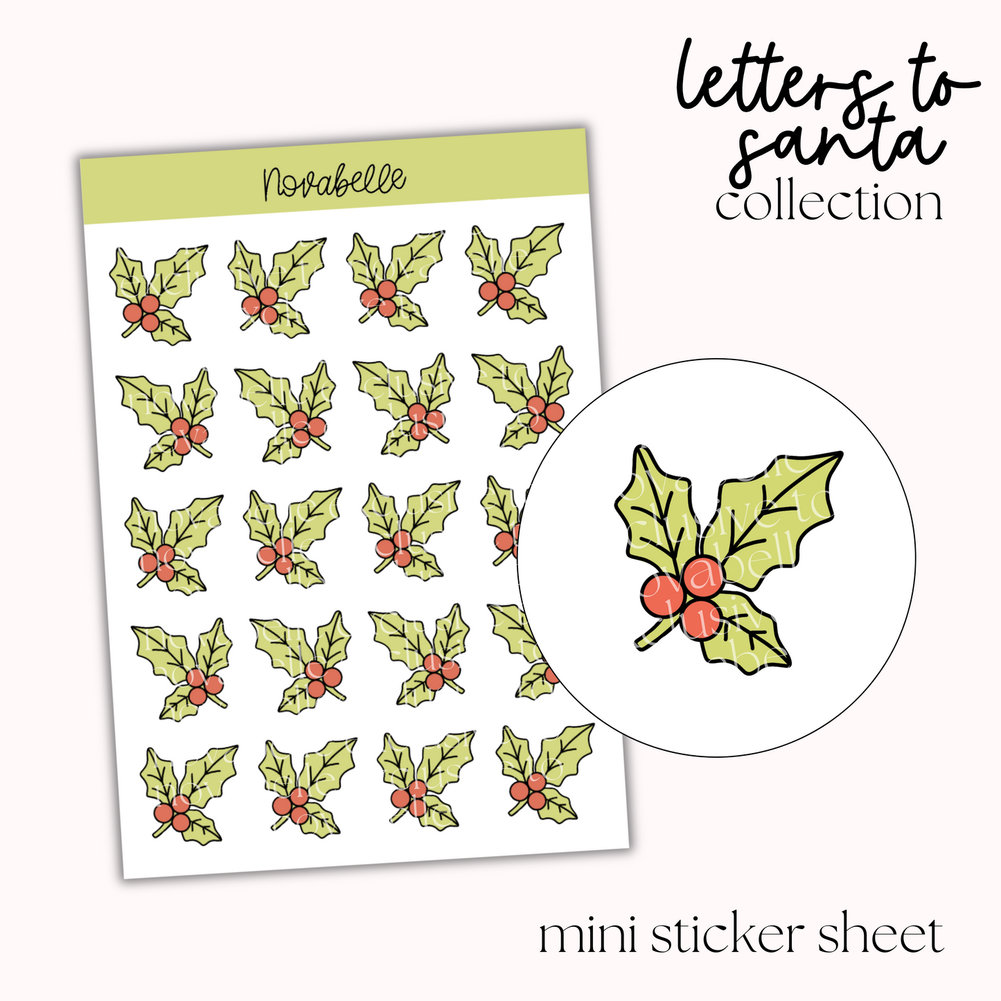 Holly Sticker Sheet