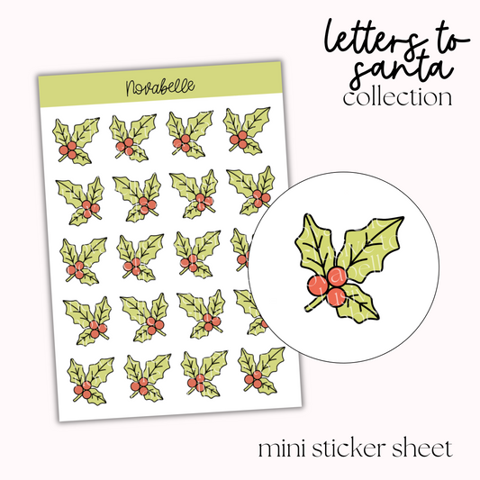 Holly Sticker Sheet
