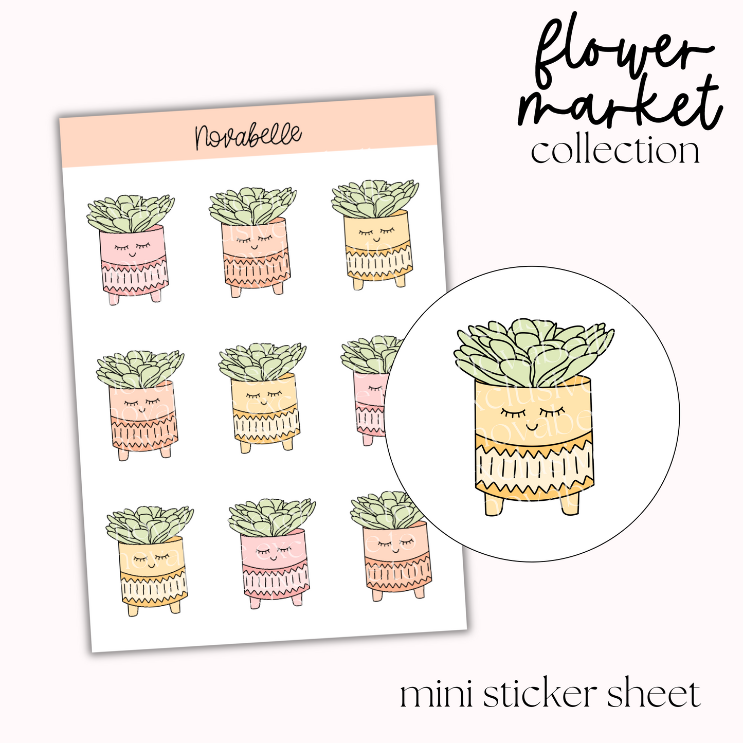 Plant Pot Sticker Sheet