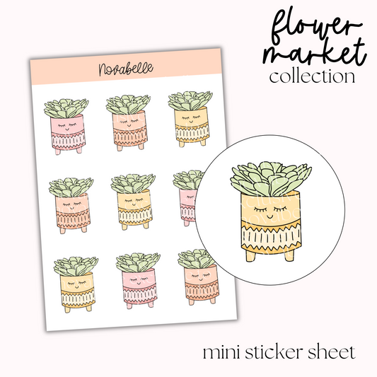 Plant Pot Sticker Sheet