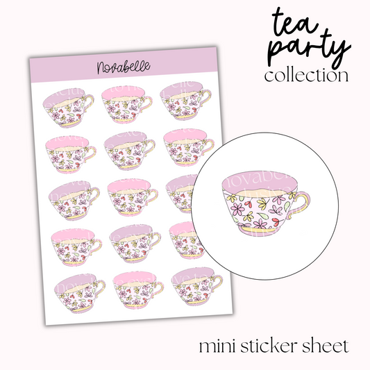 Floral Mug Sticker Sheet