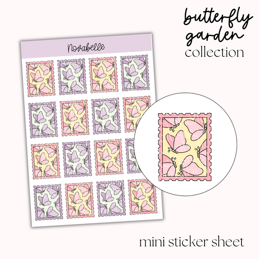 Butterfly Stamps Sticker Sheet