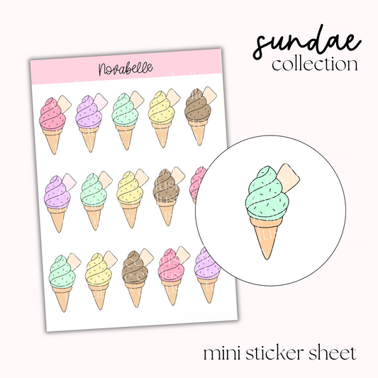 Ice Cream Sticker Sheet