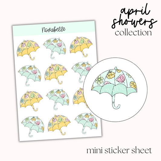 Umbrellas Sticker Sheet
