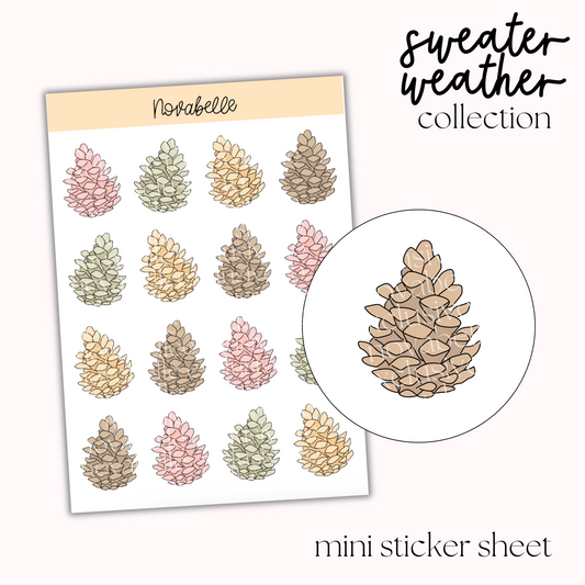 Pine Cones Sticker Sheet