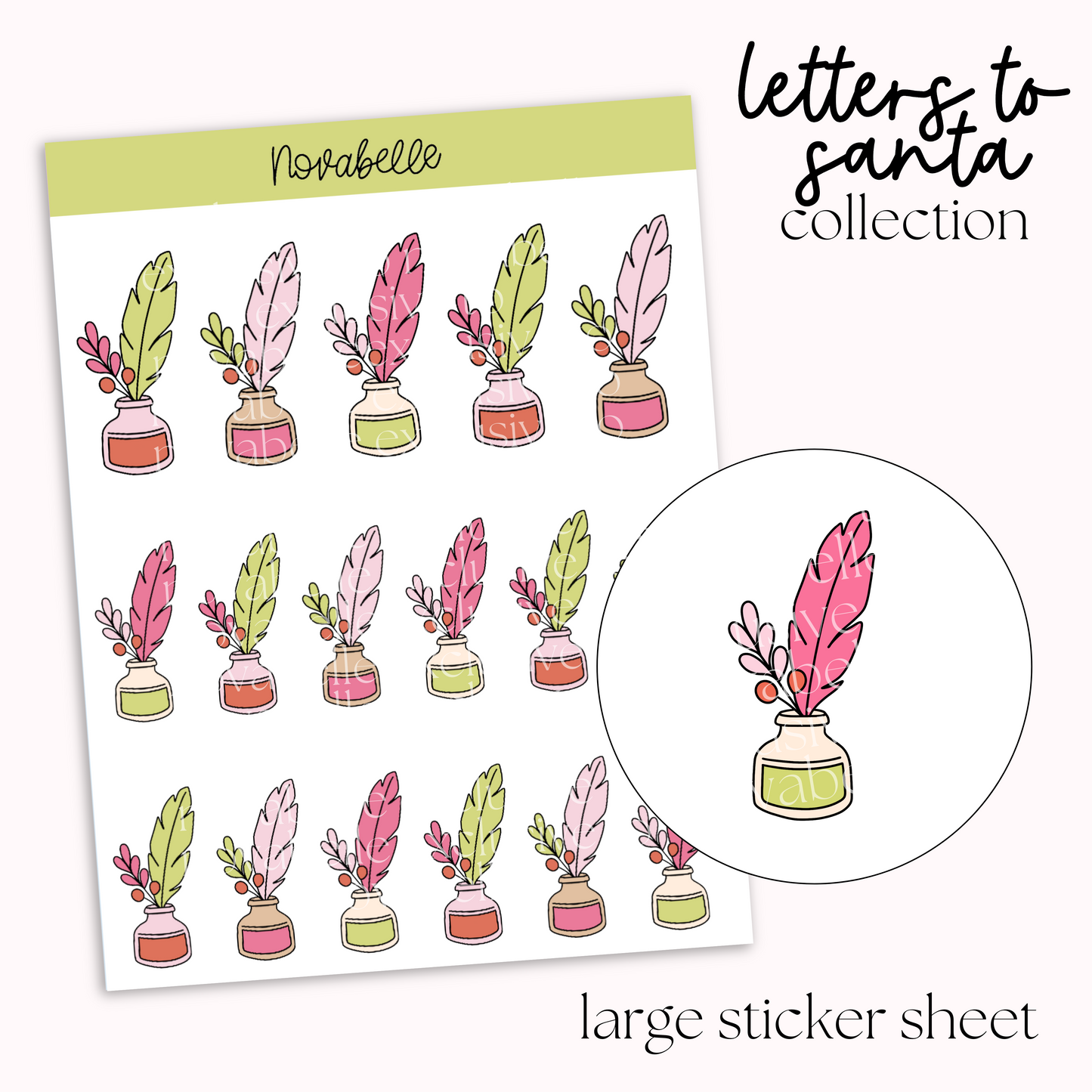 Christmas Quill & Ink Sticker Sheet