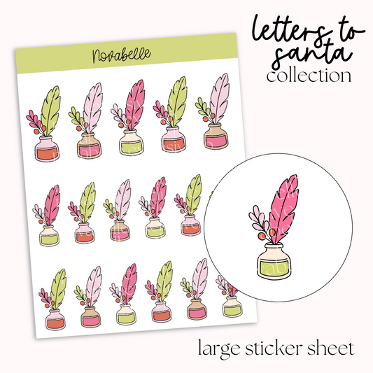 Christmas Quill & Ink Sticker Sheet