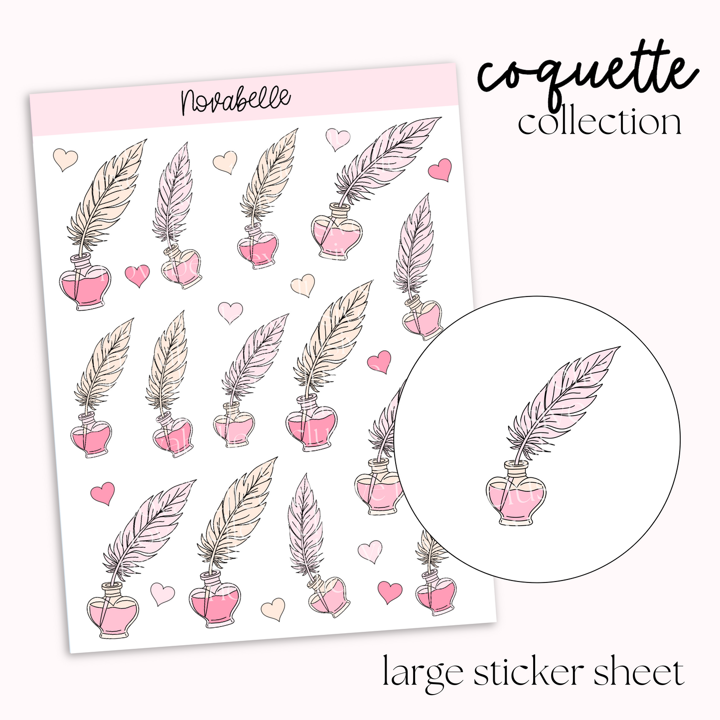 Ink & Feather Sticker Sheet