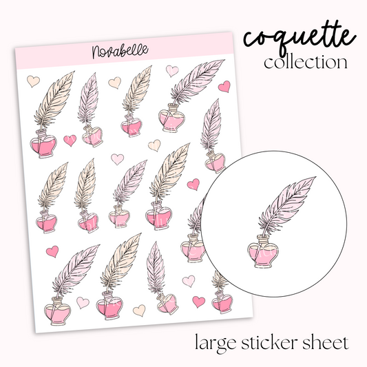 Ink & Feather Sticker Sheet