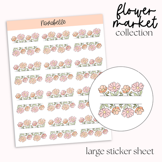 Floral Labels Bag Sticker Sheet