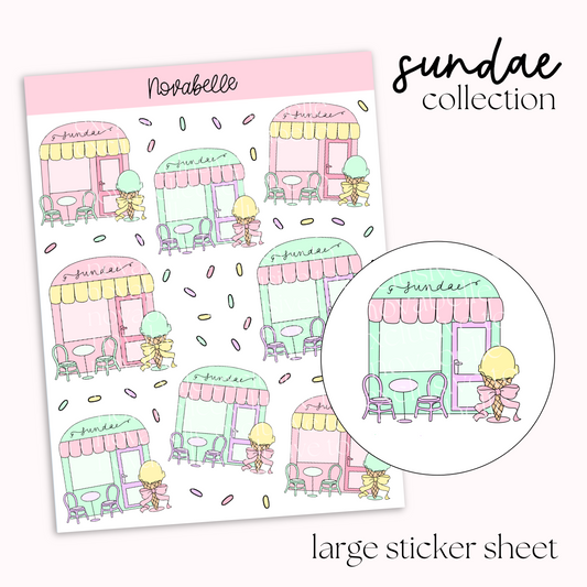 Ice Cream Parlour Sticker Sheet