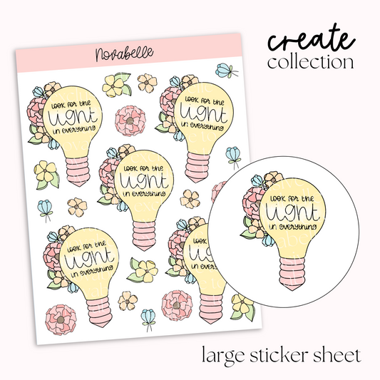 Look For The Light Sticker Sheet